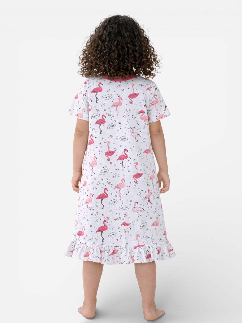 Girls’ Nightdress “ Flamingo Print Sleep Tee Dress