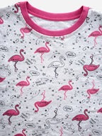 Girls’ Nightdress “ Flamingo Print Sleep Tee Dress