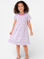 Girls’ Nightdress “ Floral Print Sleep Tee Dress