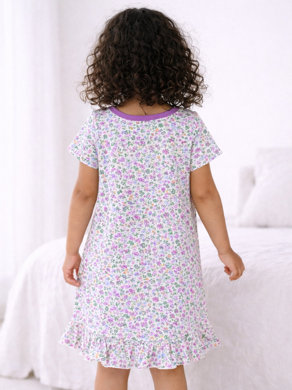 Girls’ Nightdress “ Floral Print Sleep Tee Dress