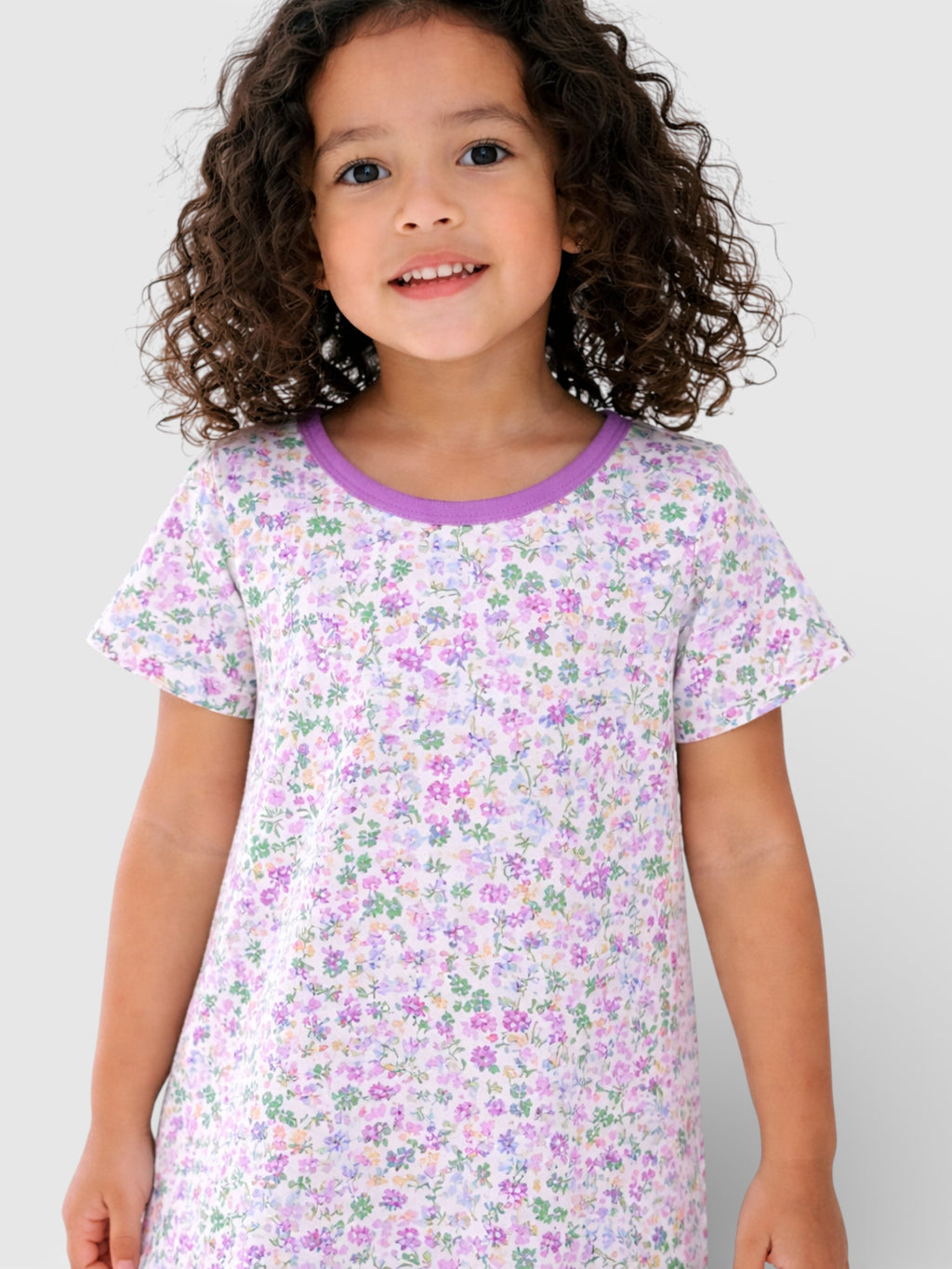 Girls’ Nightdress “ Floral Print Sleep Tee Dress