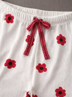 Girls’ Pajama Set “ Toucan Graphic T-Shirt & Heart Print Pants