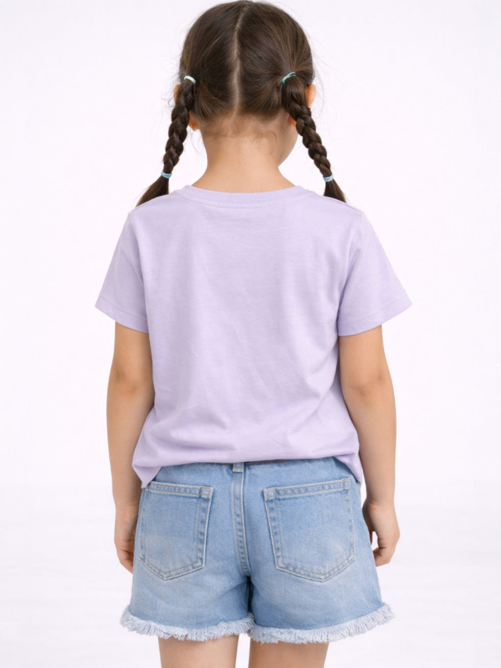 Girls Lemonade Treat Embellished T-Shirt (Lavender- Relaxed Fit)