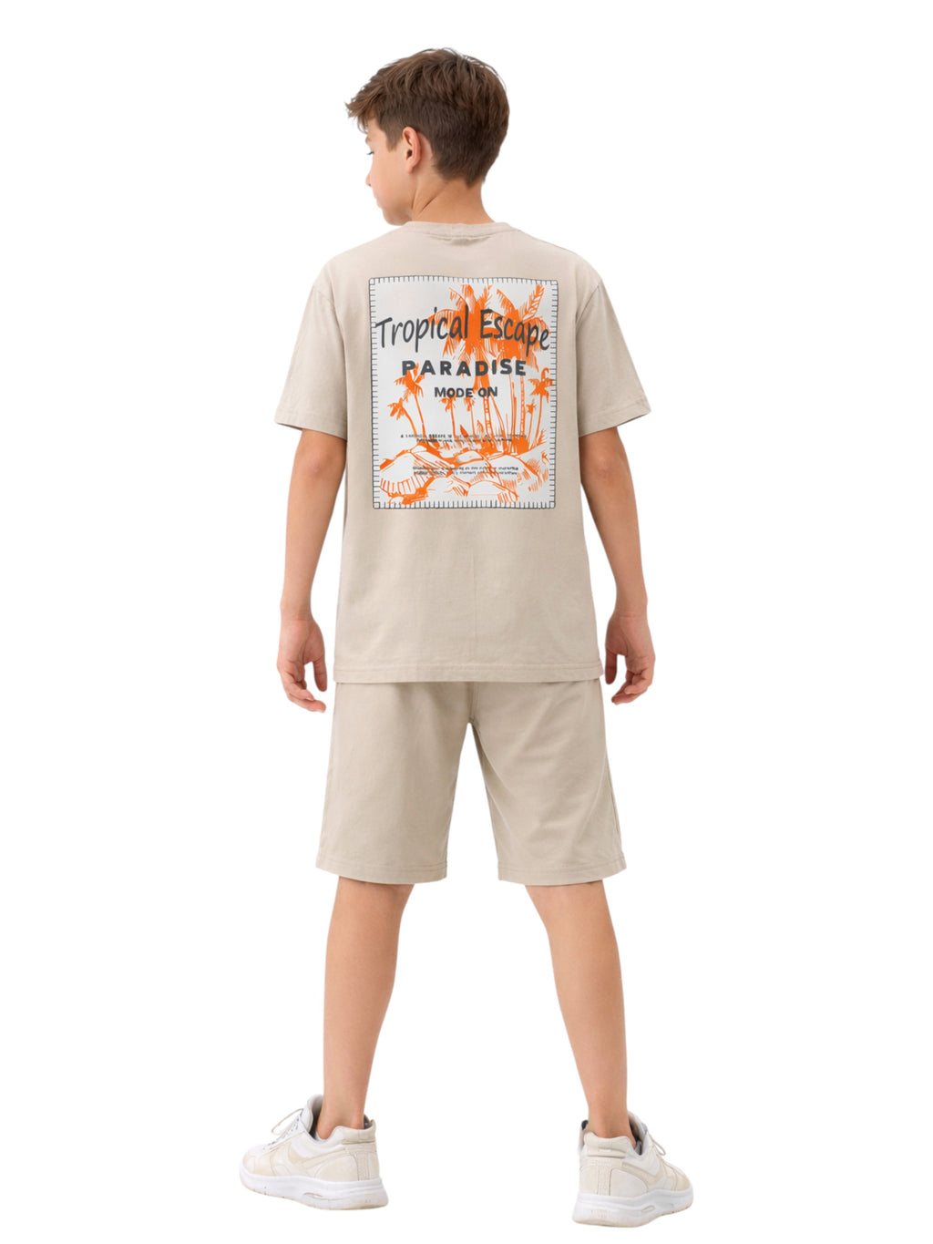 Boys 2 Pc "Tropical Escape" T-Shirt & Shorts Set (Relaxed Fit)