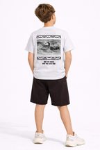 Boys 2 Pc "Ride The Waves" T-Shirt & Shorts Set (Relaxed Fit)