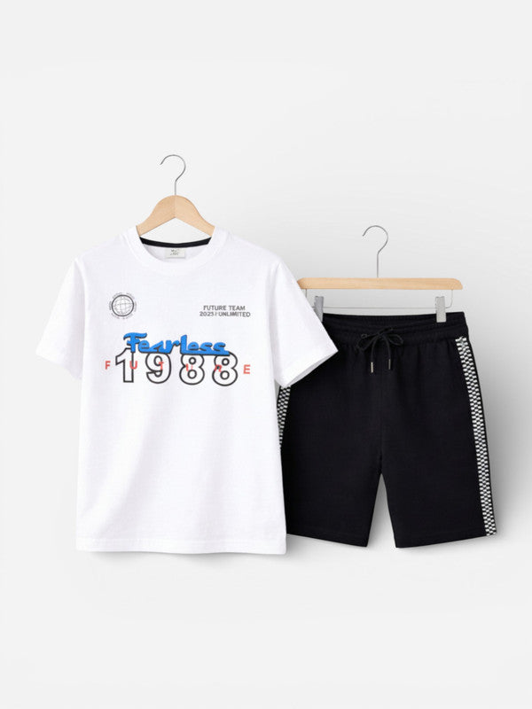 Boys Fearless 1988 T-Shirt & Black Shorts Set