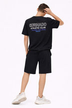 Boys Corrado Athletic Club T-Shirt & Black Shorts Set
