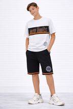 Boys New Limits Oversized T-Shirt & Black Shorts Set