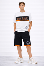 Boys New Limits Oversized T-Shirt & Black Shorts Set