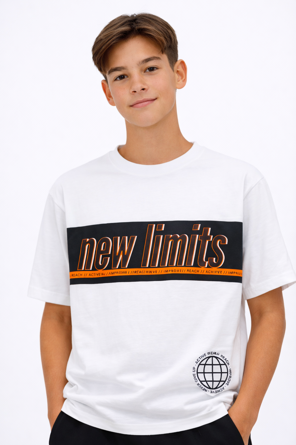 Boys New Limits Oversized T-Shirt & Black Shorts Set