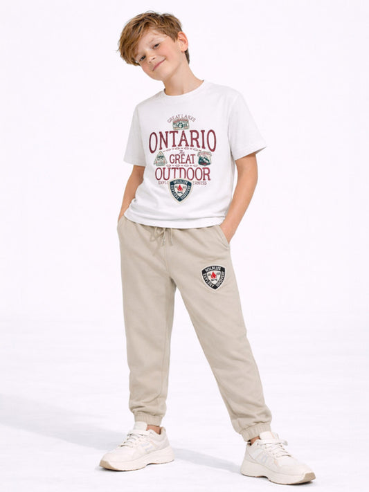 Boys Ontario Club Player T-Shirt & Olive Joggers Set