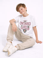 Boys Ontario Club Player T-Shirt & Beige Joggers Set