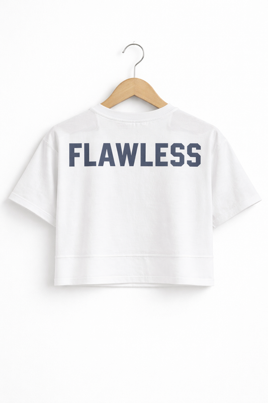 Girls 2 Pc Set Number Print T-Shirt & Wide-Leg Pants Set “ White & Navy