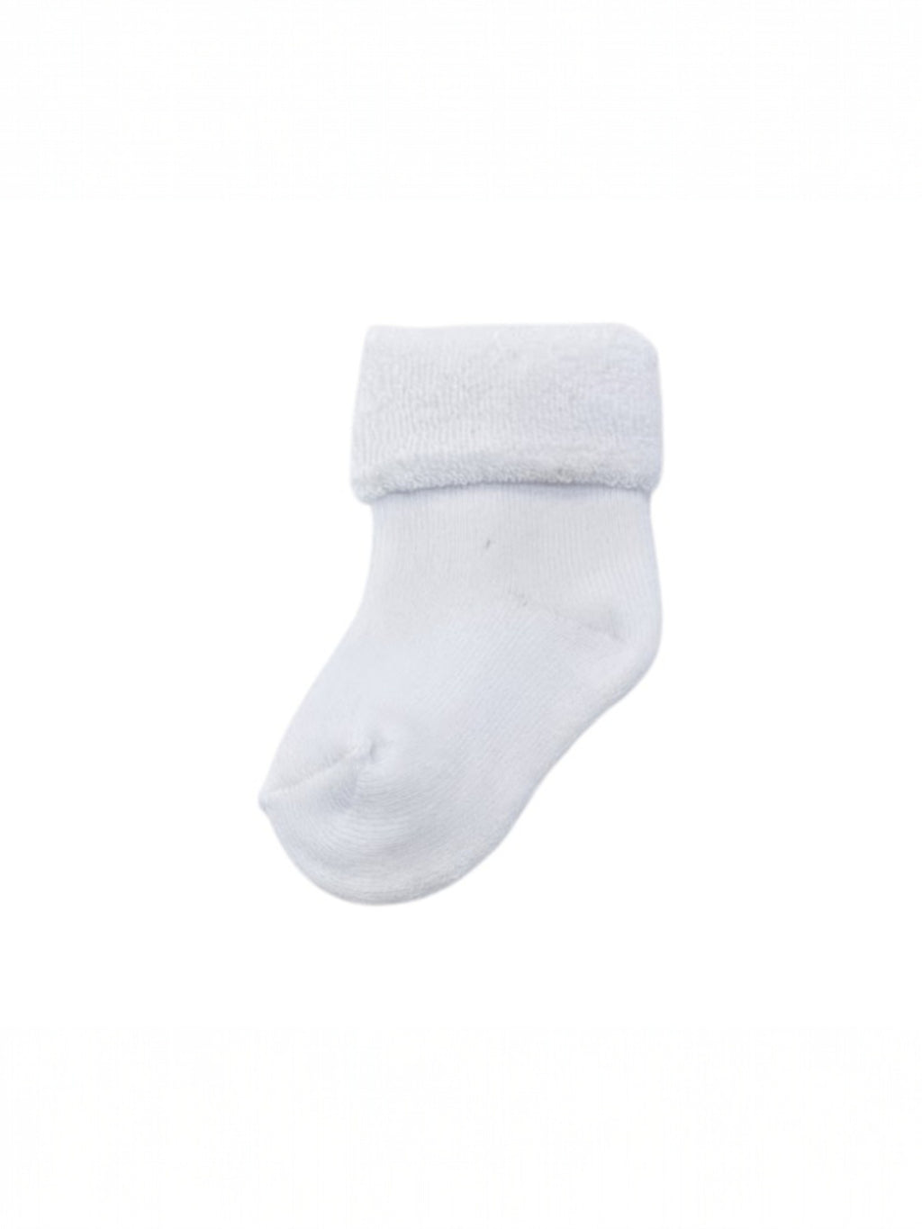 White Baby Roll Top Toweling Socks 4 Pack