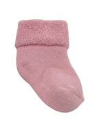 Pink, Purple Baby Roll Top Toweling Socks 4 Pack