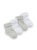 Neutral Baby Roll Top Towel King Socks 4 Pack