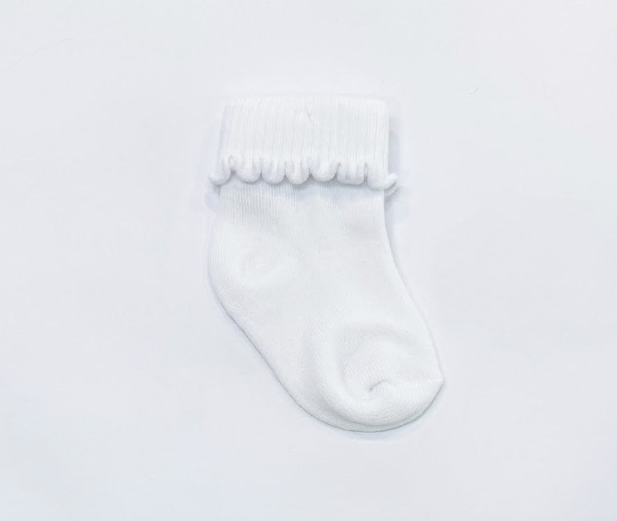 Purple Sparkle Roll Top 4 Pack Baby Socks