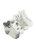 Monochrome Baby Character Socks 4 Pack