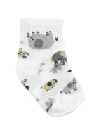 Monochrome Baby Character Socks 4 Pack