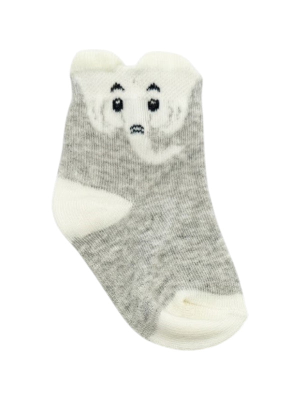 Monochrome Baby Character Socks 4 Pack