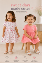 Girls Floral Puff