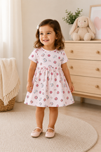 Girls Floral Puff