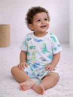 Infant Boys Dinosaur Print Cotton Pajama Set