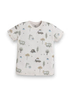 Infant Boys Animal Print Cotton Pajama Set “ Soft T-Shirt & Shorts Nightwear