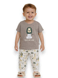 Infant Boys Lion Print Cotton Pajama Set “ T-Shirt & Pajama Pants Nightwear