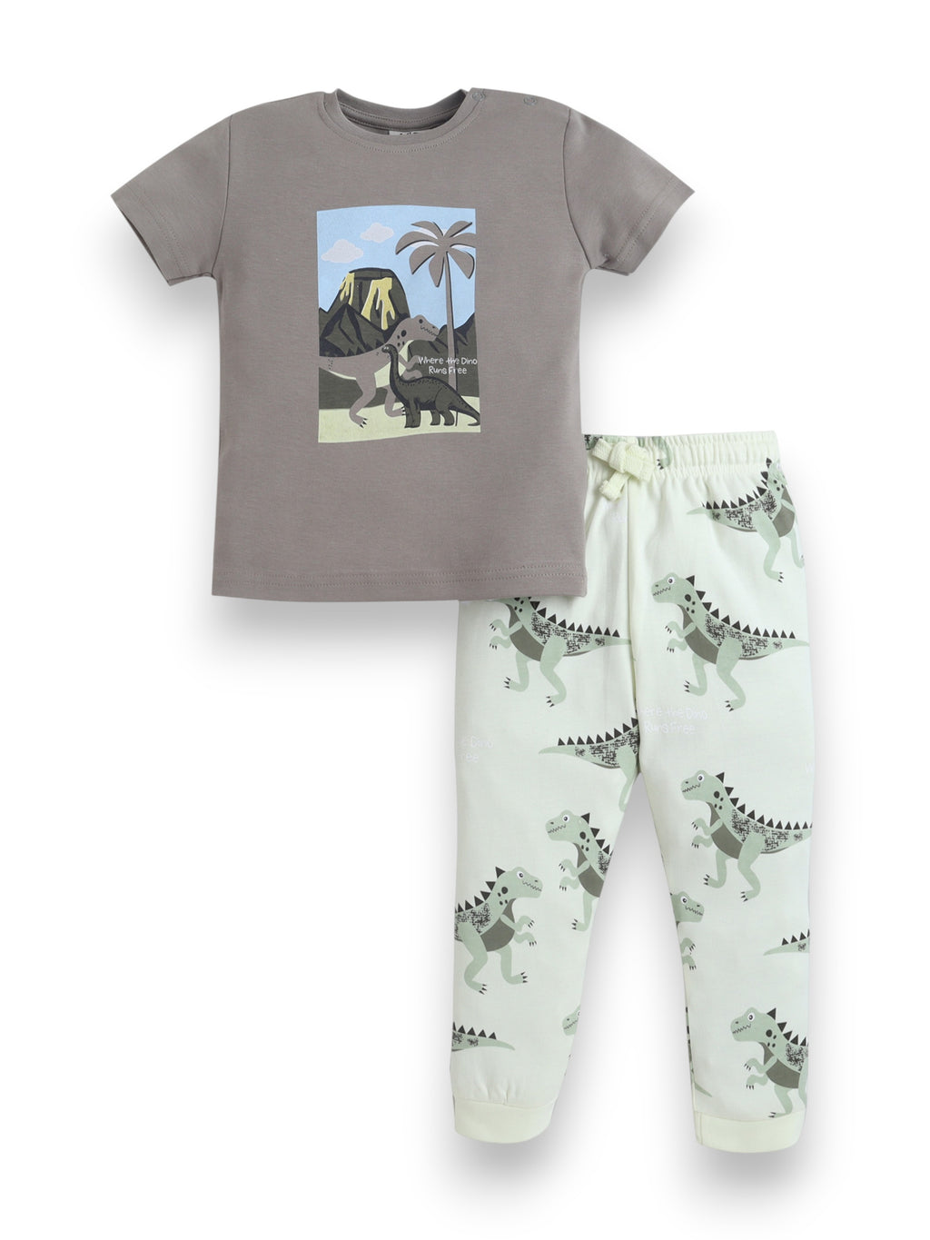 Infant Boys Nature Print Cotton Pajama Set “ T-Shirt & Pajama Pants Nightwear