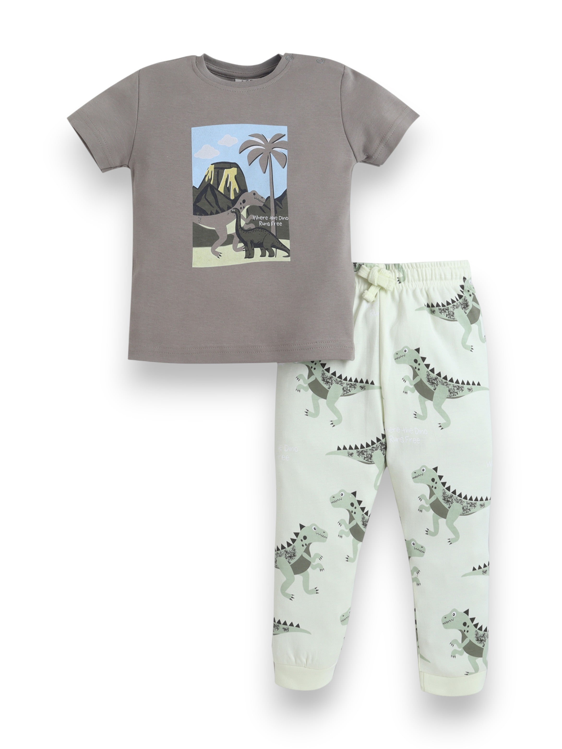 Infant Boys Nature Print Cotton Pajama Set “ T-Shirt & Pajama Pants Nightwear