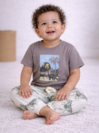 Infant Boys Nature Print Cotton Pajama Set “ T-Shirt & Pajama Pants Nightwear