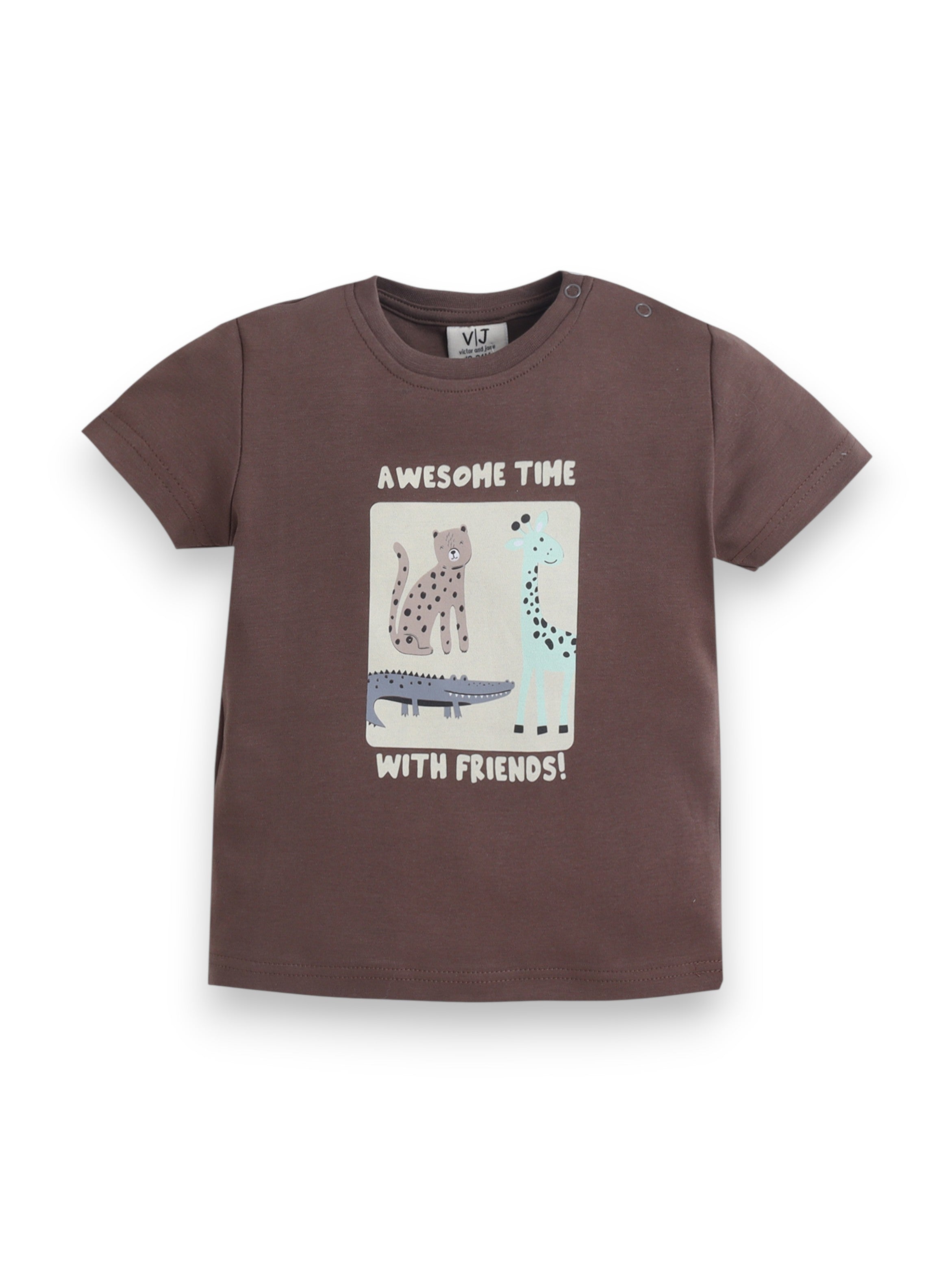 Infant Boys Animal Graphic Cotton Pajama Set “ T-Shirt & Pajama Pants Nightwear