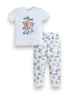 Infant Boys Teddy Bear Print Cotton Pajama Set “ T-Shirt & Pajama Pants Nightwear