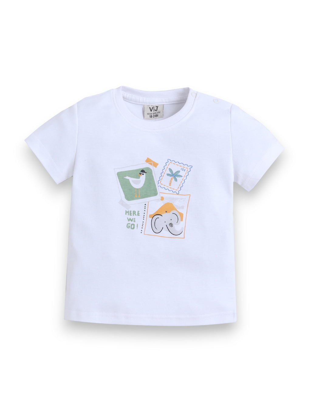 Infant Boys Bird Graphic Cotton Pajama Set “ T-Shirt & Pajama Pants Nightwear