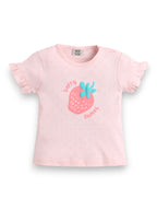 Infant Girls’ 2-Piece Set “ Strawberry Print Top & Ruffle Shorts