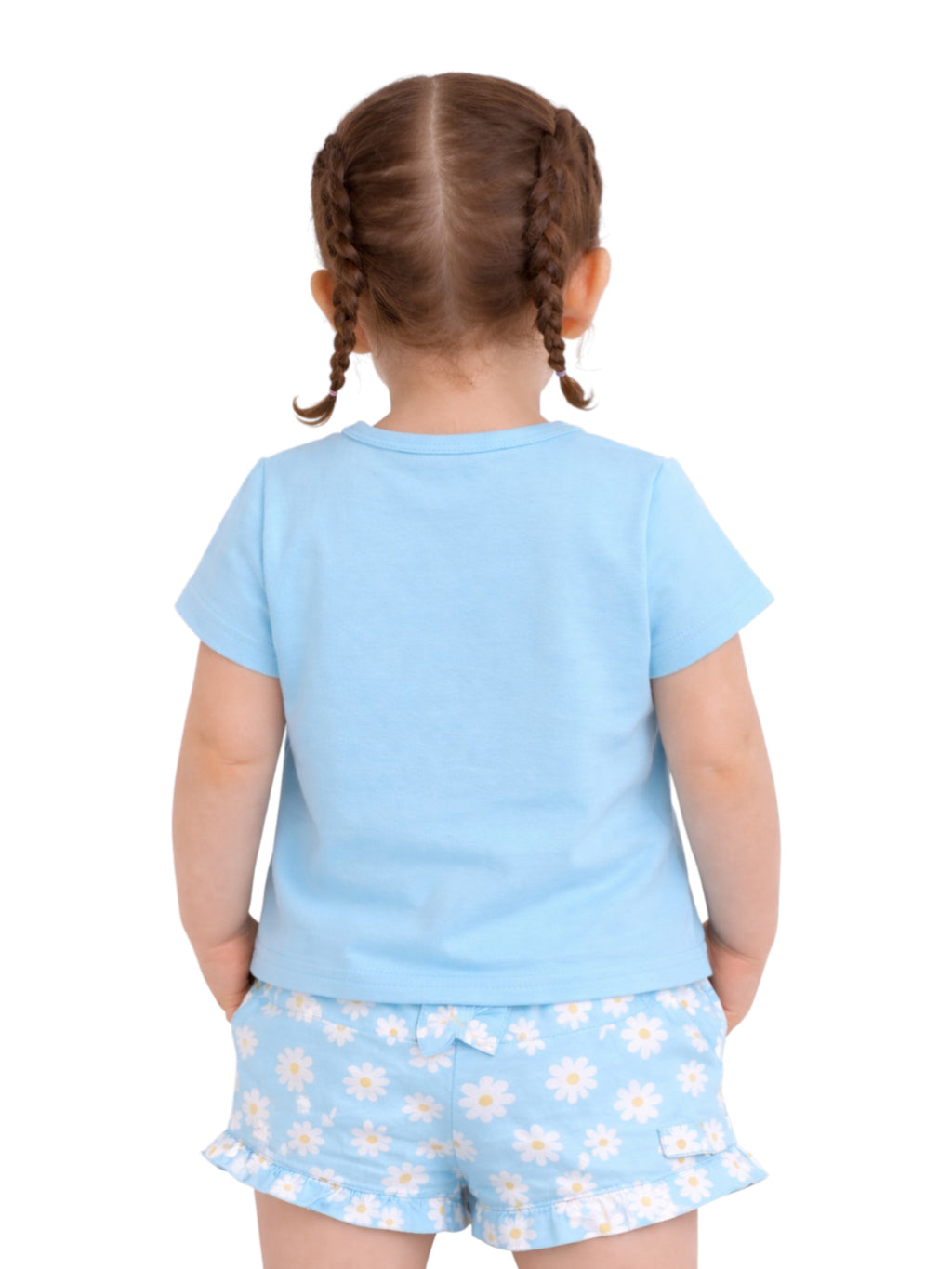 Infant Girls’ 2-Piece Set “ Œdaddy’S Girl” Top & Daisy Print Ruffle Shorts