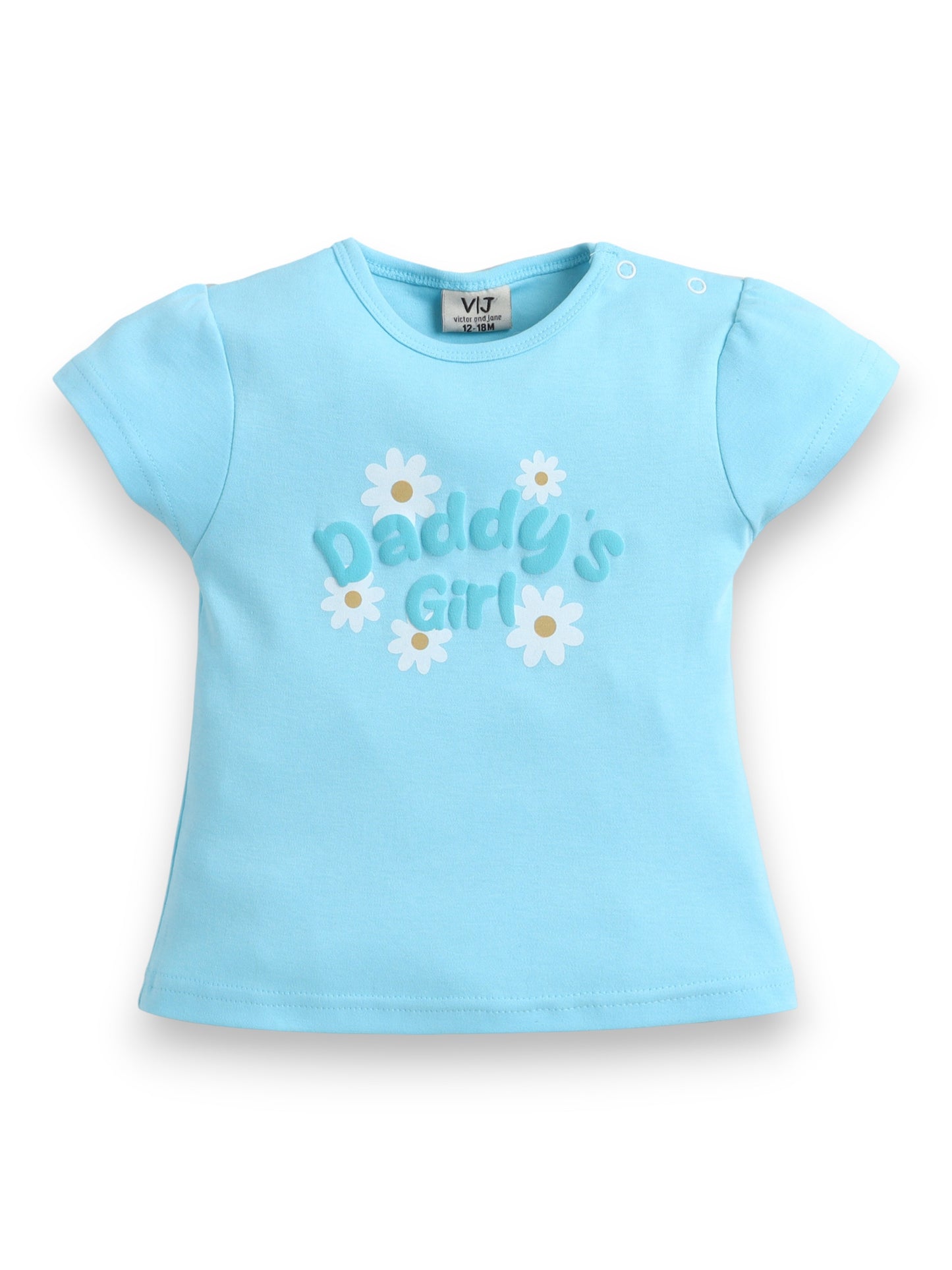 Infant Girls’ 2-Piece Set – “Daddy’s Girl” Top & Daisy Print Ruffle Shorts