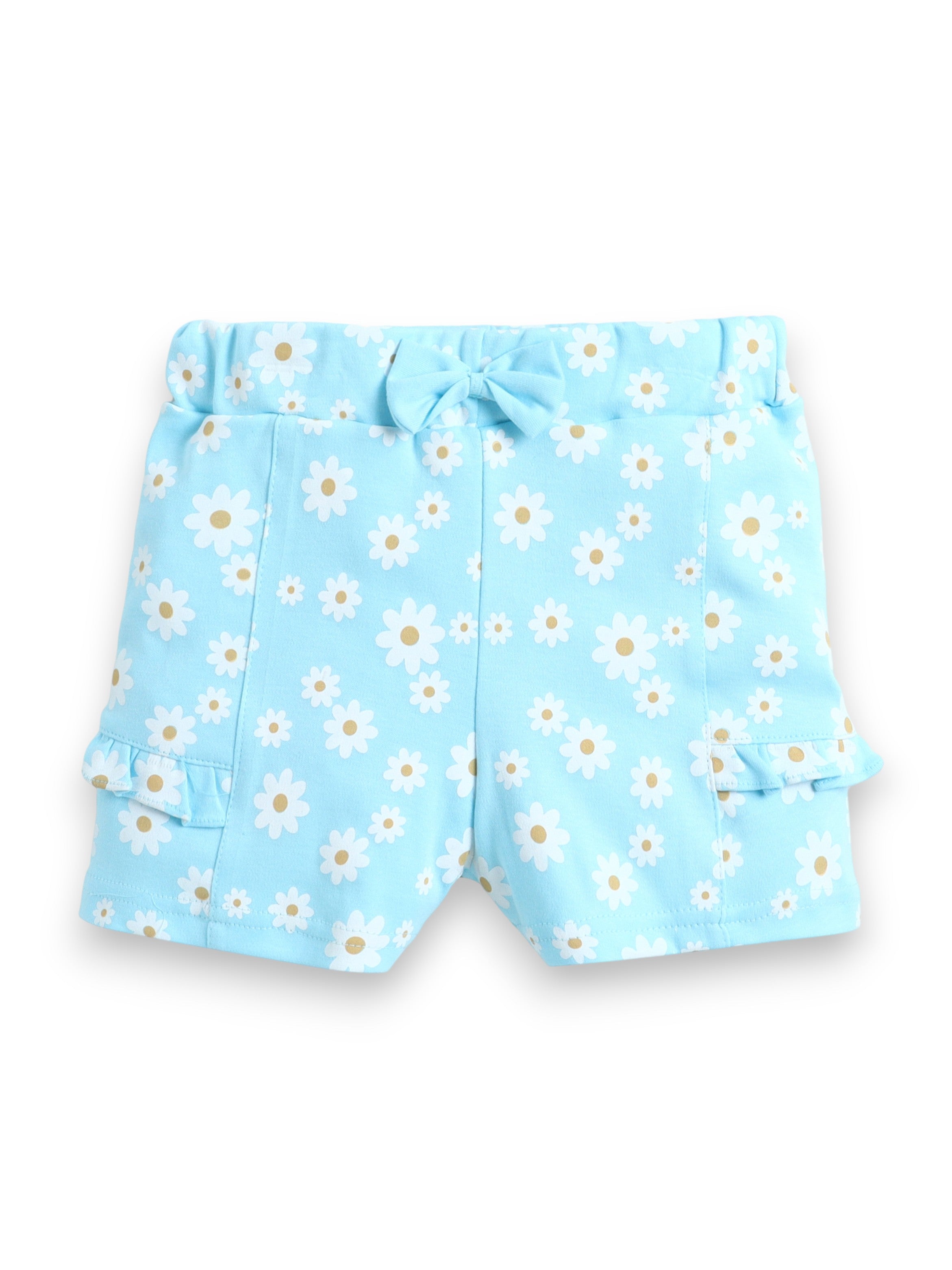 Infant Girls’ 2-Piece Set “ Œdaddy’S Girl” Top & Daisy Print Ruffle Shorts