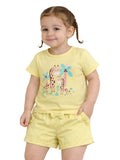 Infant Girls’ 2-Piece Set “ Giraffe Print Top & Dotted Shorts