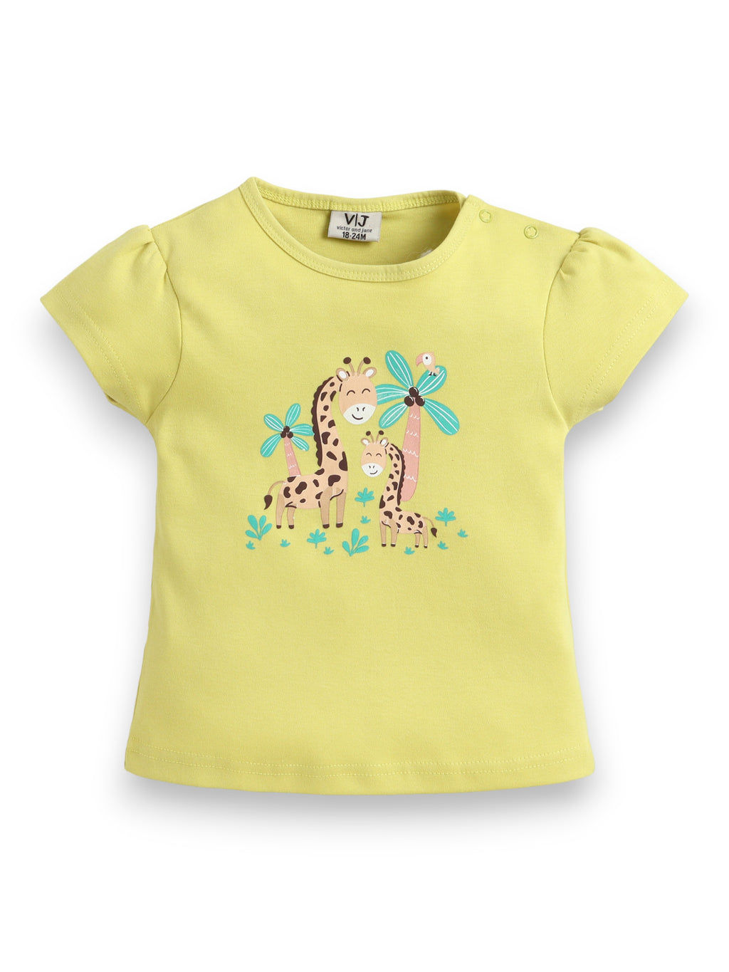 Infant Girls’ 2-Piece Set “ Giraffe Print Top & Dotted Shorts