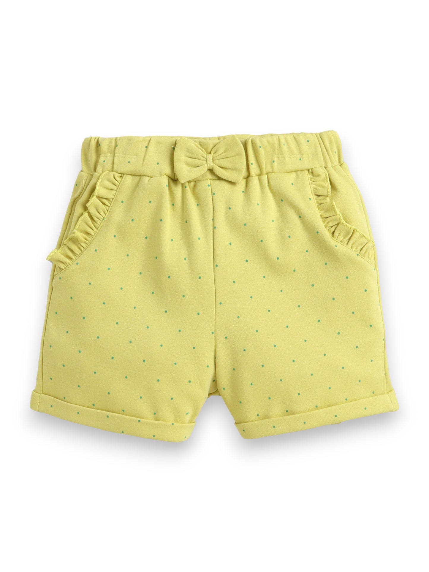 Infant Girls’ 2-Piece Set – Leopard Print Top & Dotted Shorts