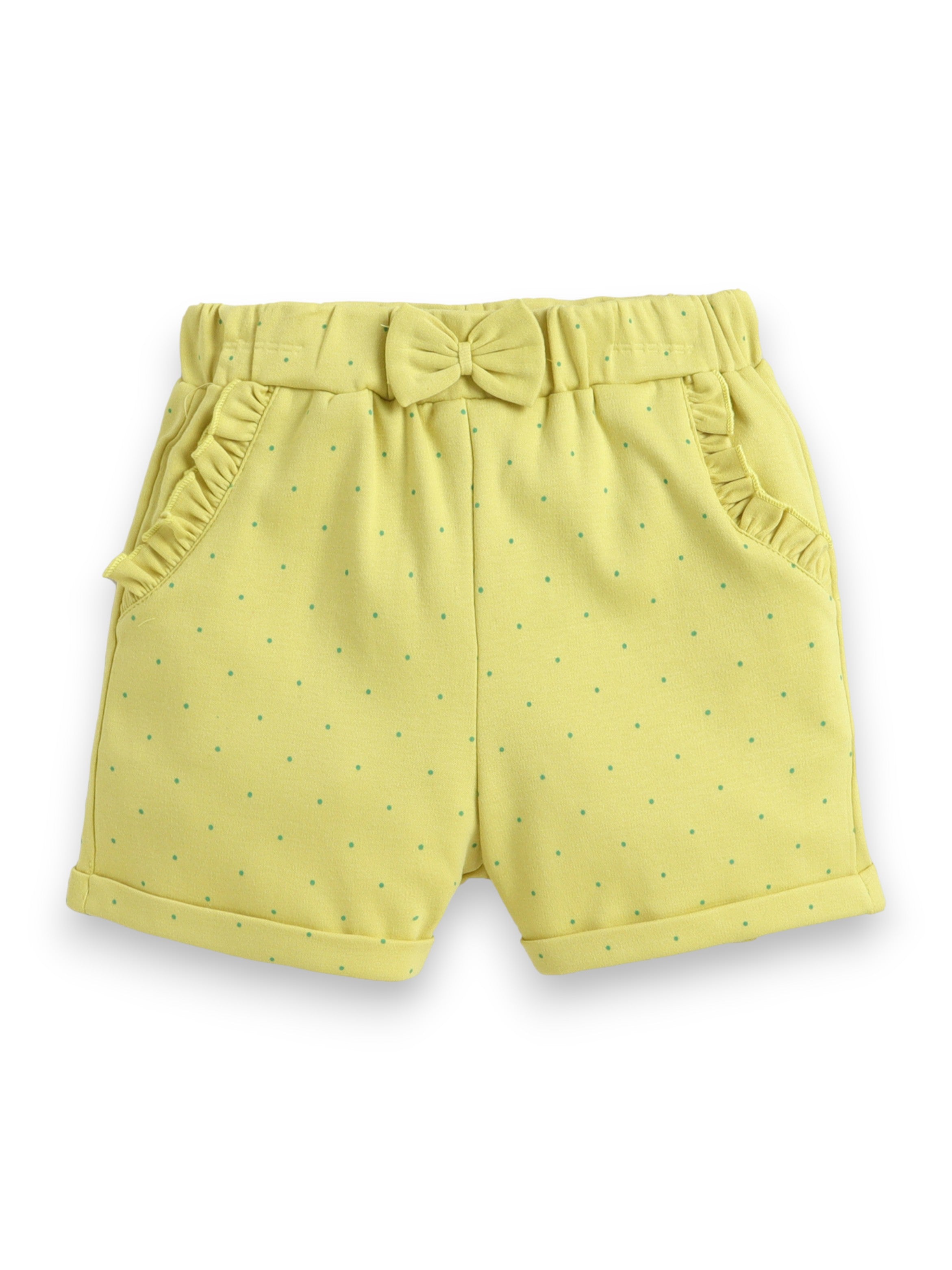 Infant Girls’ 2-Piece Set “ Giraffe Print Top & Dotted Shorts