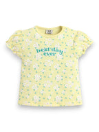 Infant Girls’ 2-Piece Set “ Œbest Day Ever” Puff Sleeve Top & Ruffle Shorts