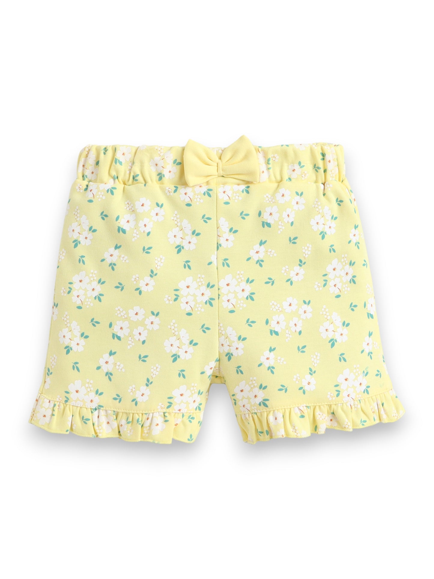 Infant Girls’ 2-Piece Set – “Best Day Ever” Puff Sleeve Top & Ruffle Shorts