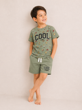 Boys Print T Shirt Set