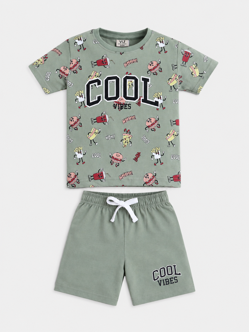 Boys Print T Shirt Set
