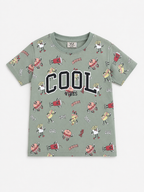 Boys Print T Shirt Set