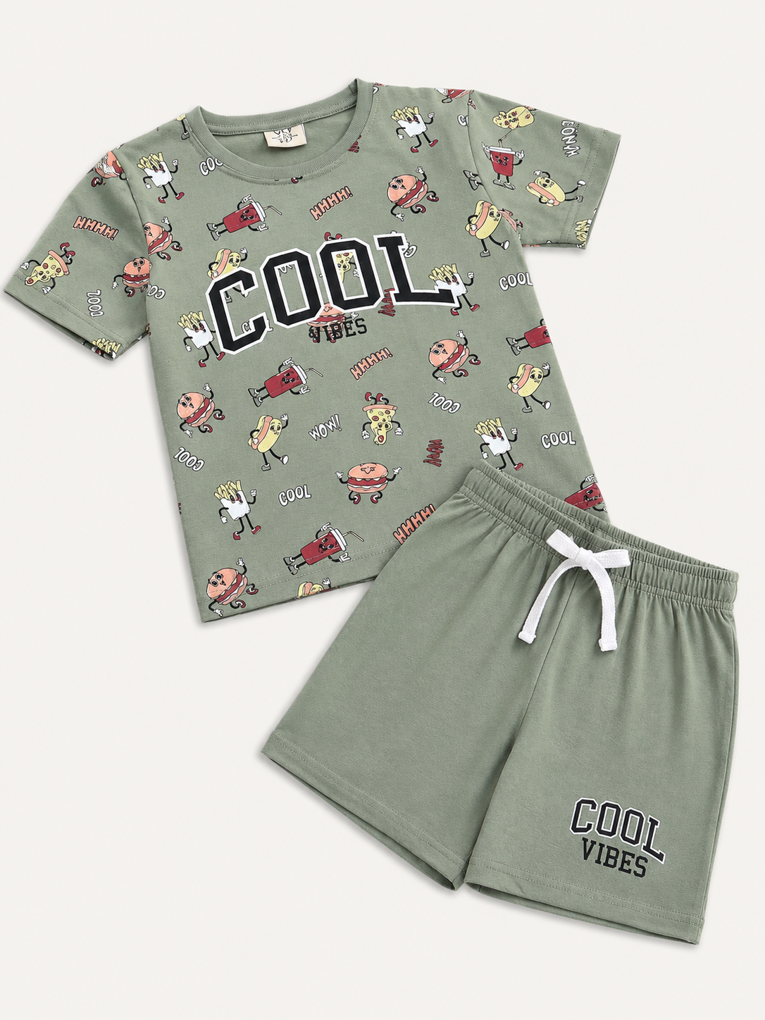 Boys Print T Shirt Set