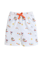 Boys Œenjoy Summer” Print Cotton Pajama Set “ T-Shirt & Shorts Nightwear